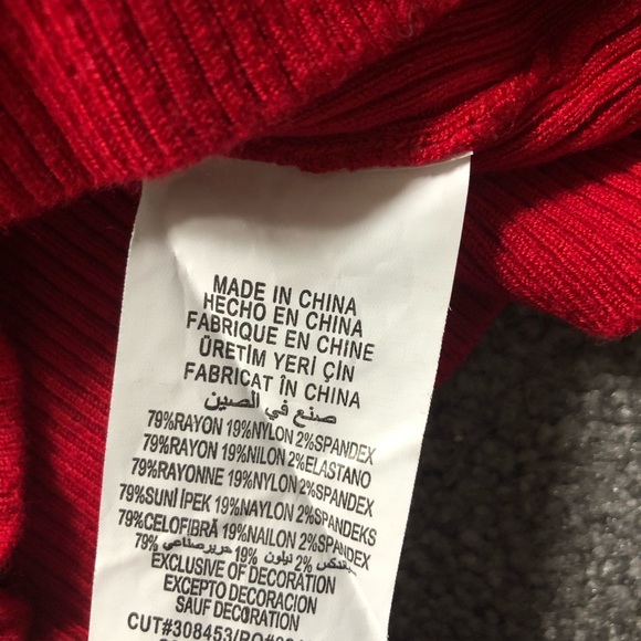 Bebe Red Sweater - Picture 4 of 5